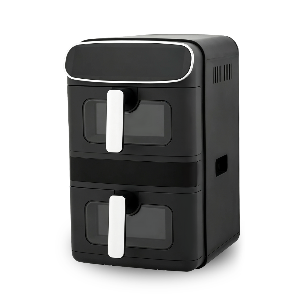 Dubbele stapels zichtbare luchtfriteuse met BLDC-motor