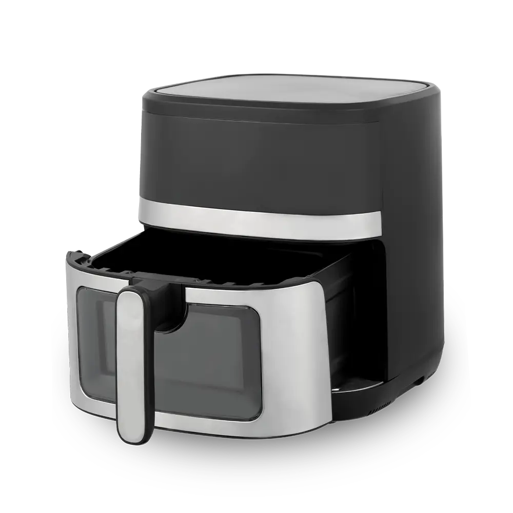 Zwart en zilver gemengde kleuren luchtfriteuse