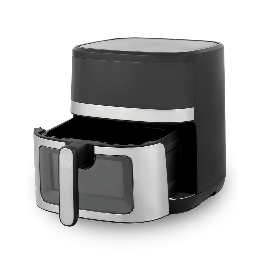 Zwart en zilver gemengde kleuren luchtfriteuse