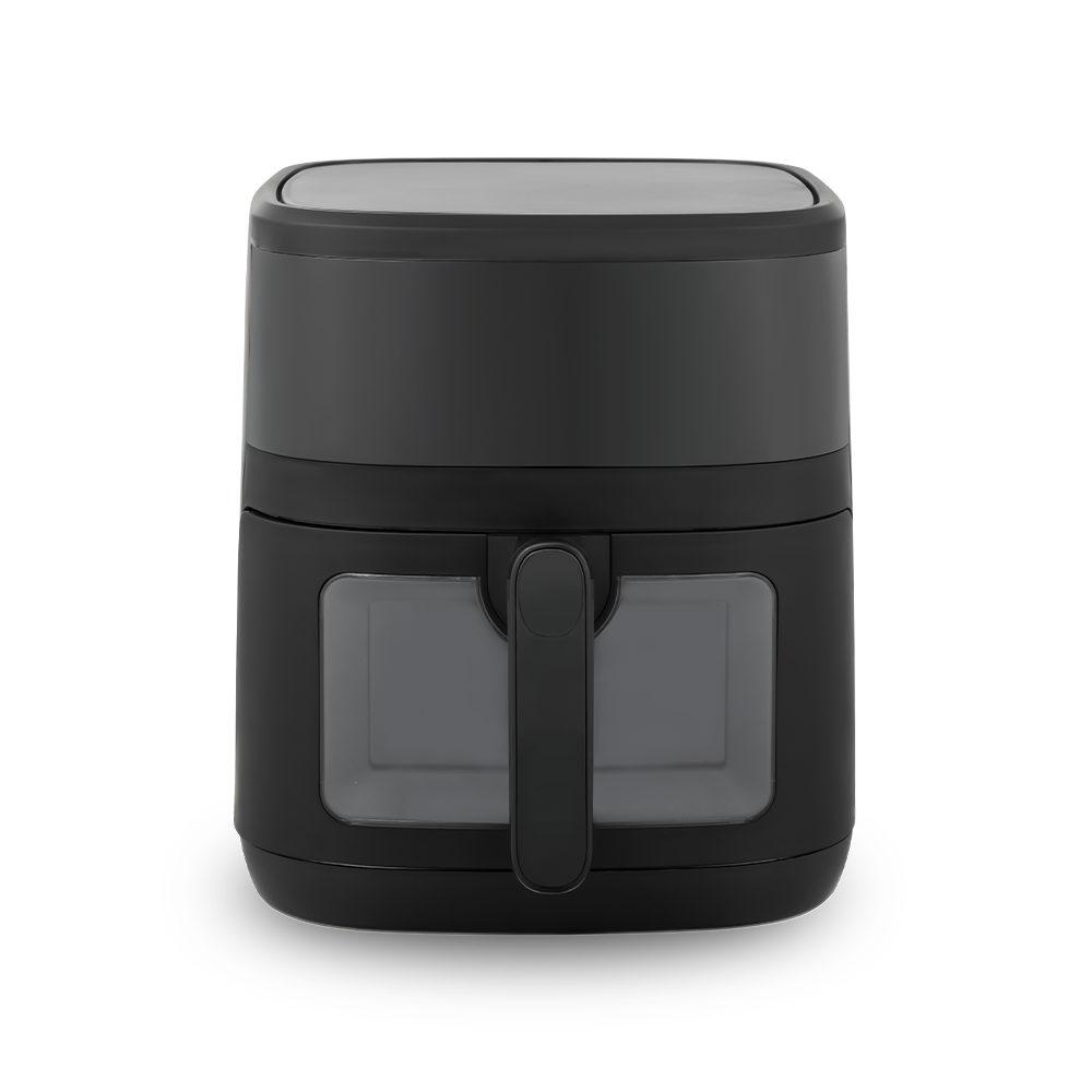 Zwarte zichtbare airfryer