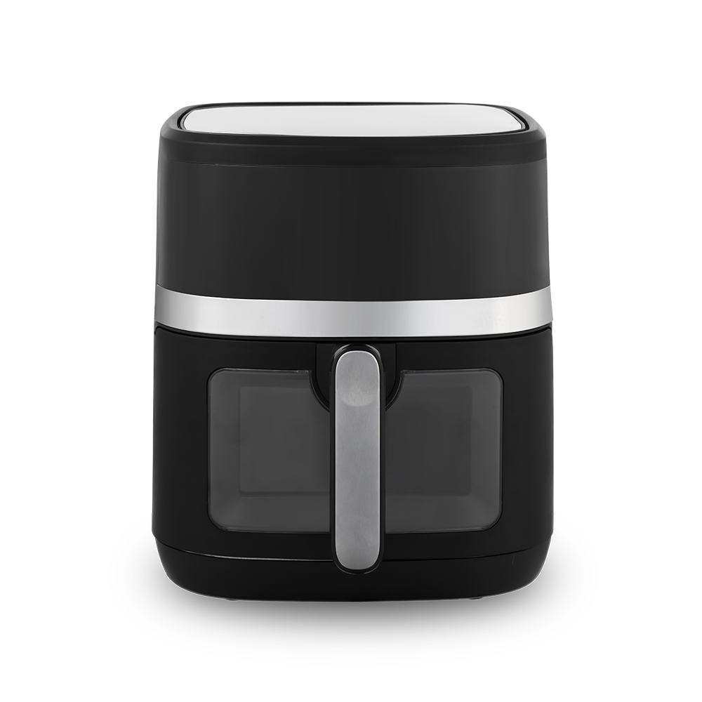 Glanzend witte Airfryer met aanraakbediening