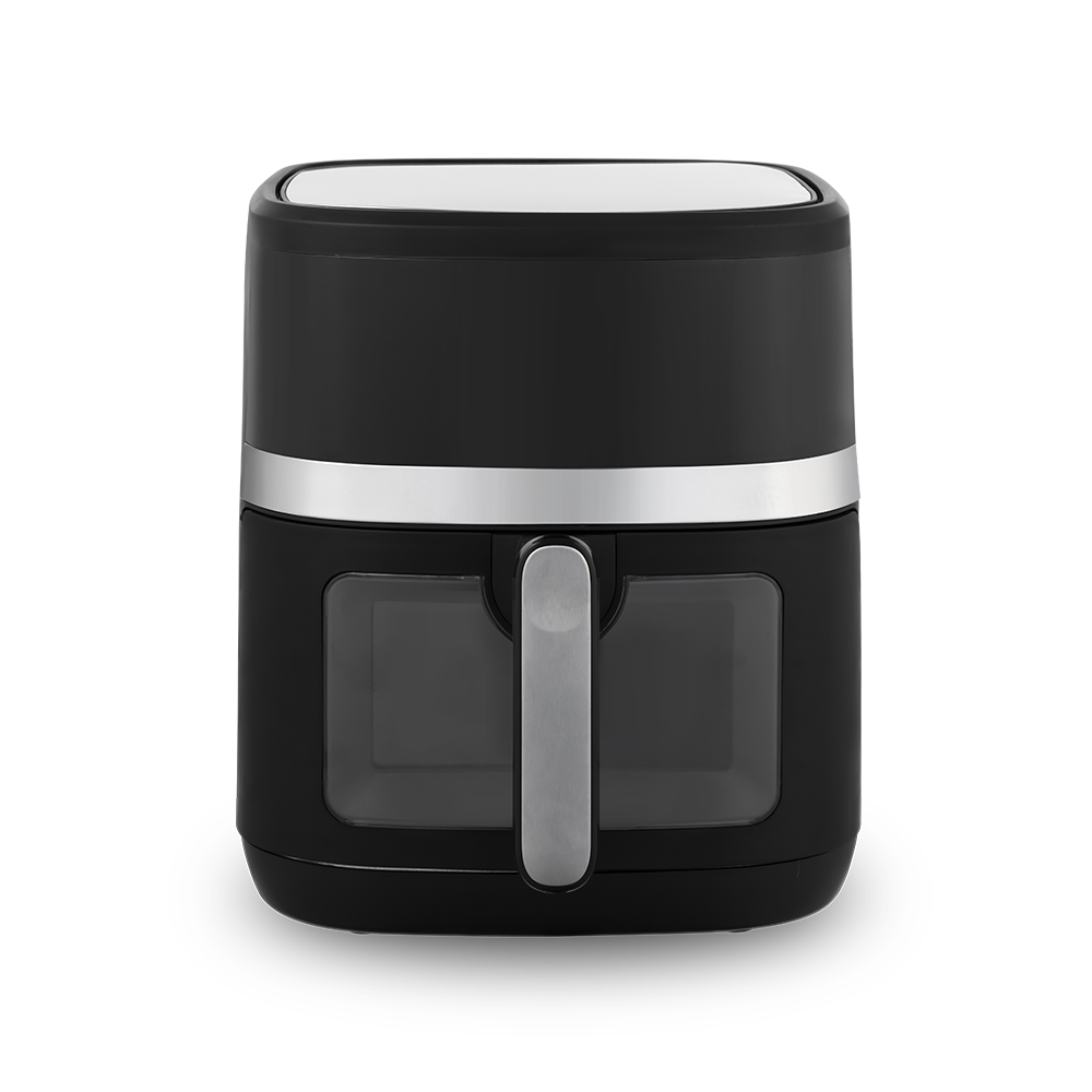 Glanzend witte Airfryer met aanraakbediening