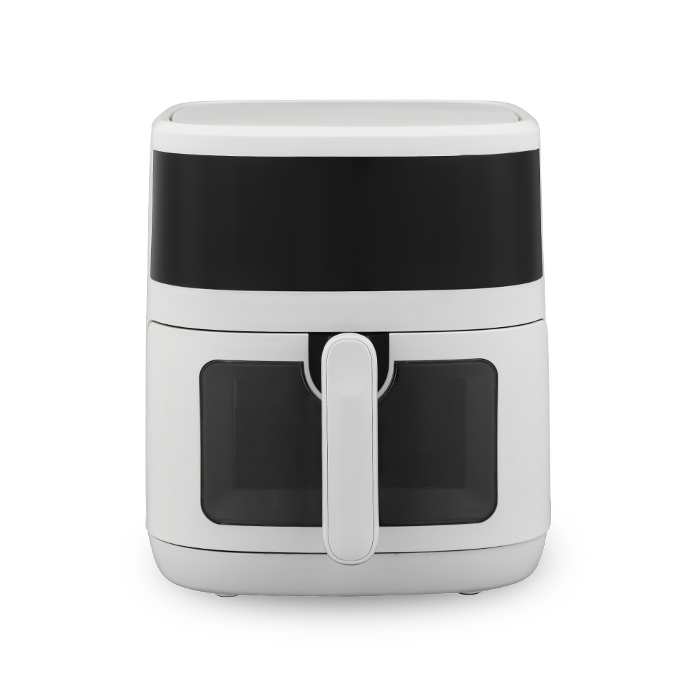Zwarte zichtbare airfryer