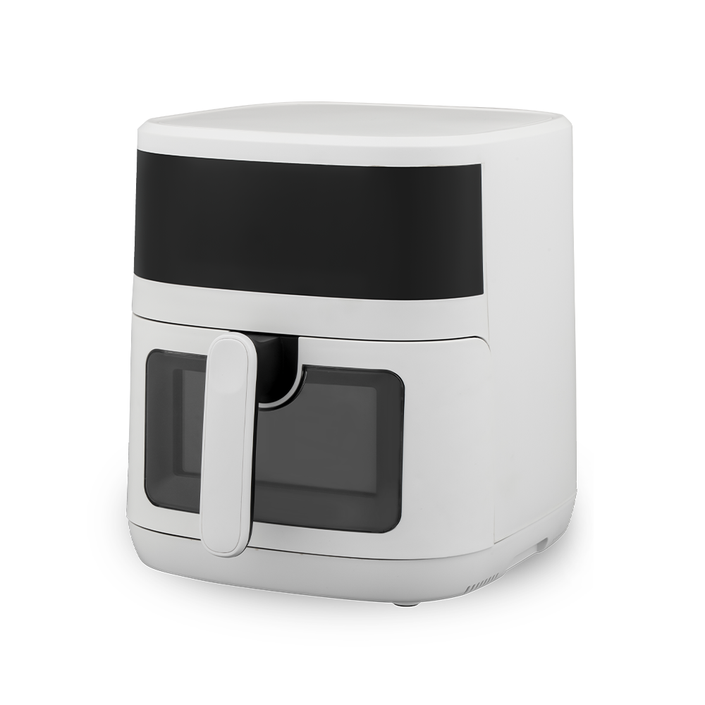 Zwarte zichtbare airfryer