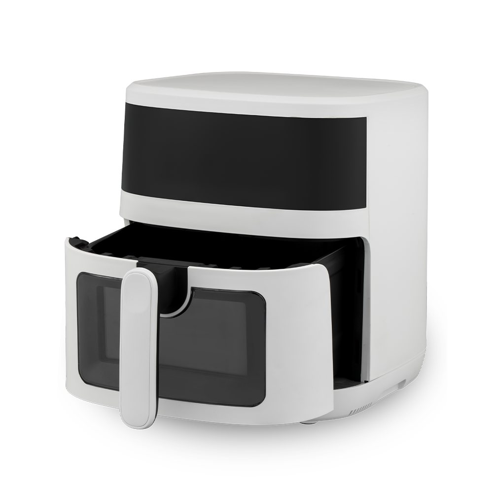 Zwarte zichtbare airfryer